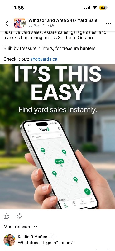 Yard$ Example Ad